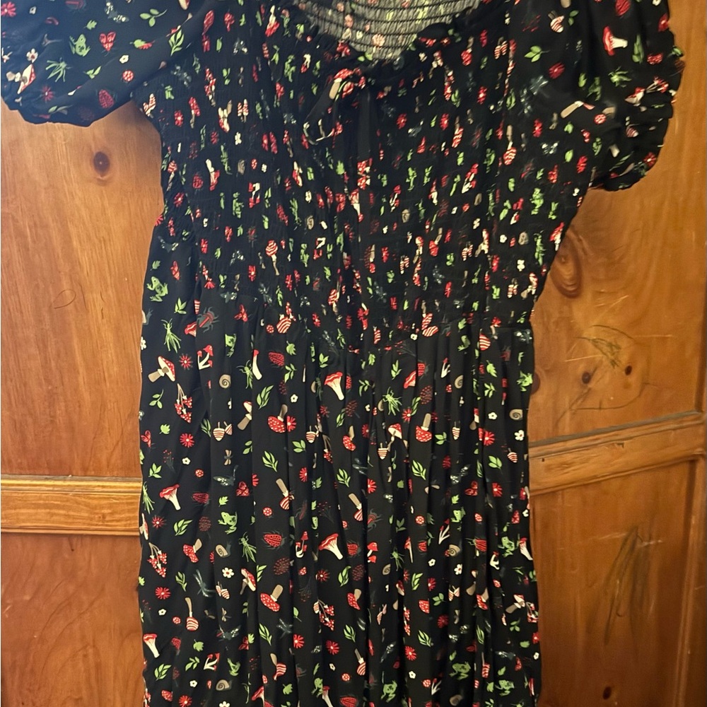Floral Black Kids Dress